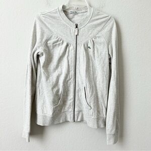 Lacoste Heather Gray Zip Up Women’s Sweatshirt Jacket Sz 42 (10)